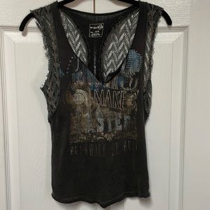 Ladies vintage Black T-shirt design by We The Free Size small black